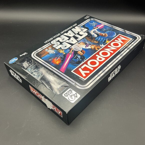 Star Wars Monopoly 40th Anniversary Sp Edition Disney Hasbro Complete Box Damage - Picture 8 of 12
